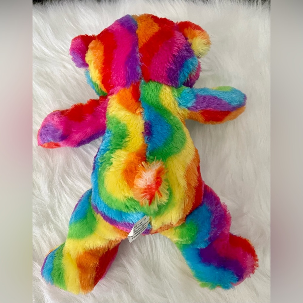 Rainbow Stuffed Bear 16" - Picture 4 of 5